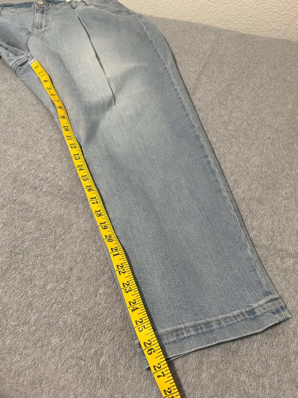 Womens On 34TH Jeans Size 14 Tapered High Rise Leg Pleated - Picture 2 of 9